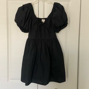 A New Day black pouf sleeve mini dress XS